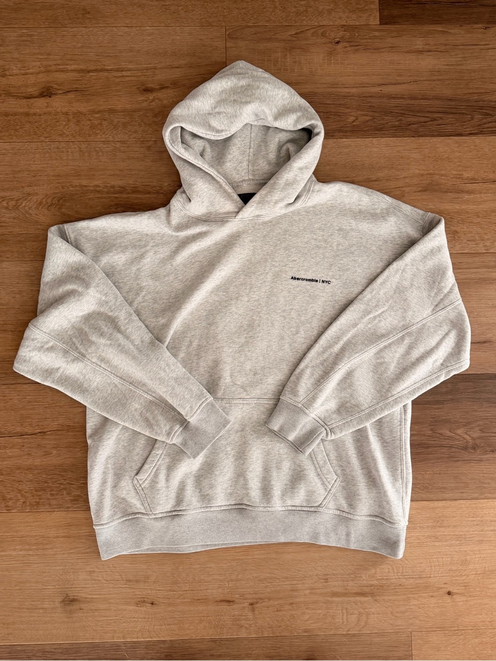 Abercrombie & Fitch Men's Light Heather Gray Hoodie